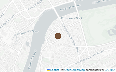 Map of St Mary's Church Battersea (Benedict Arnold Burial)