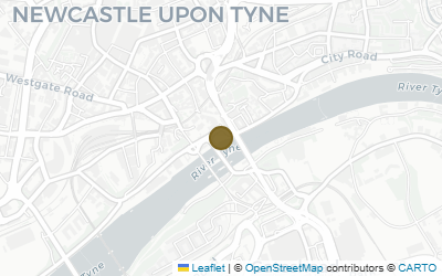 Map of Guildhall and Sandhill Newcastle