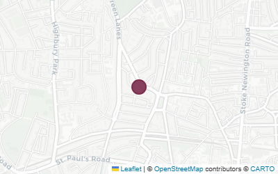 Map of Newington Green Unitarian Church