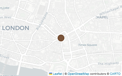 Map of Phillis Wheatley Publication Site, Aldgate