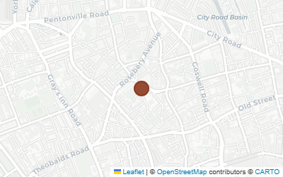 Map of Spa Fields, Clerkenwell